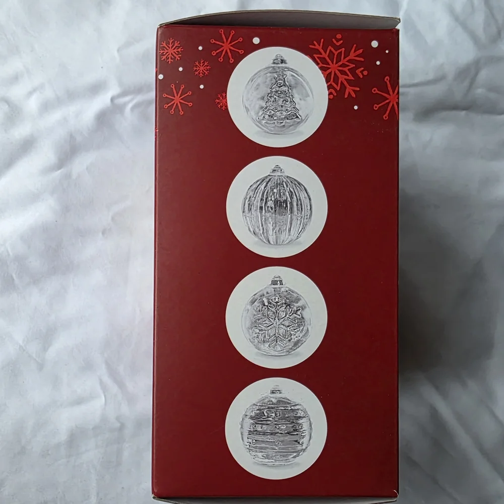 Sur La Table Red Ornament Ice Molds Set of 4